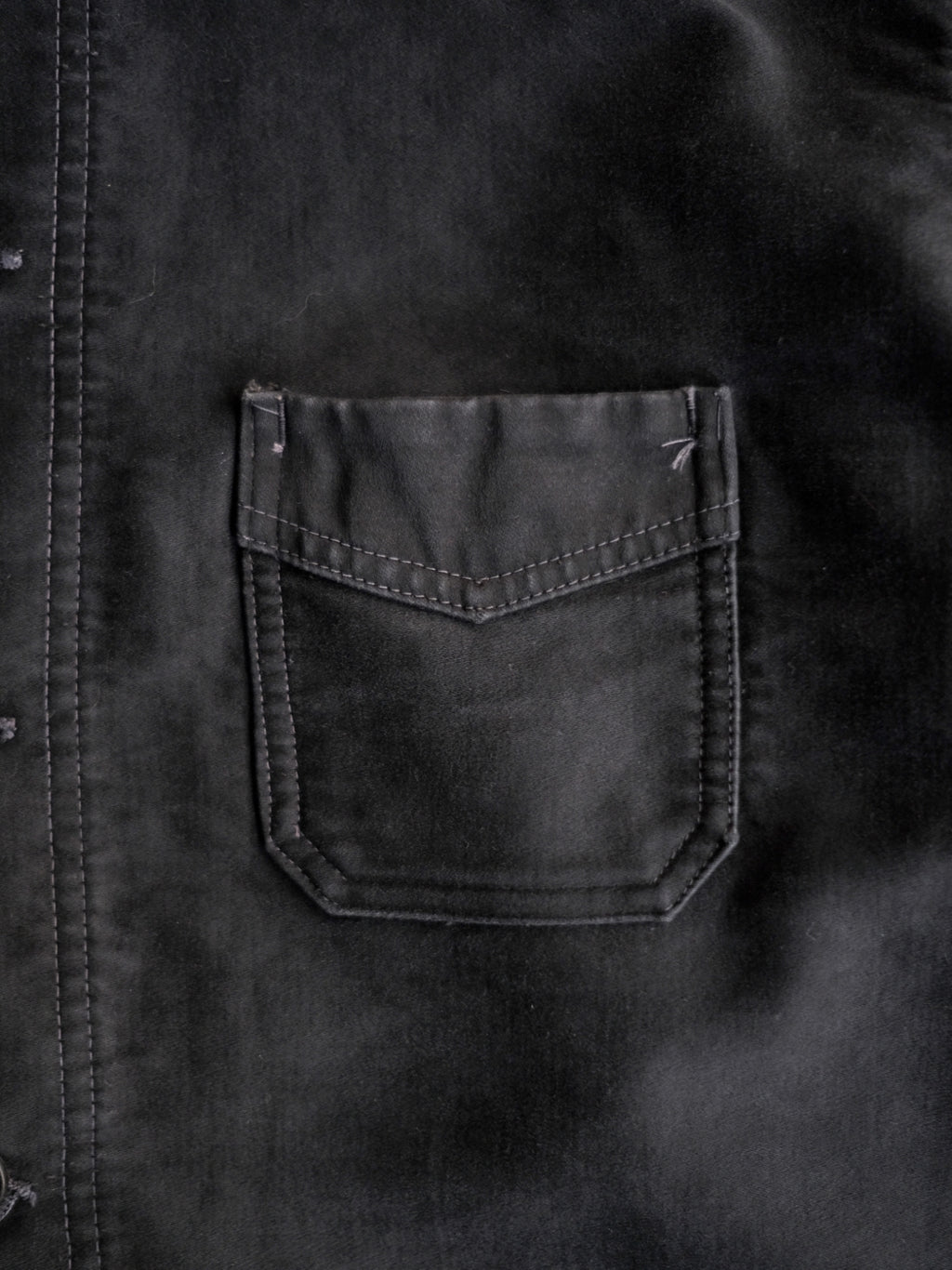 1940's "Le Mont St Michel" French Black Moleskin Work Jacket / 法國工作外套