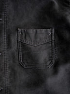 1940's "Le Mont St Michel" French Black Moleskin Work Jacket / 法國工作外套