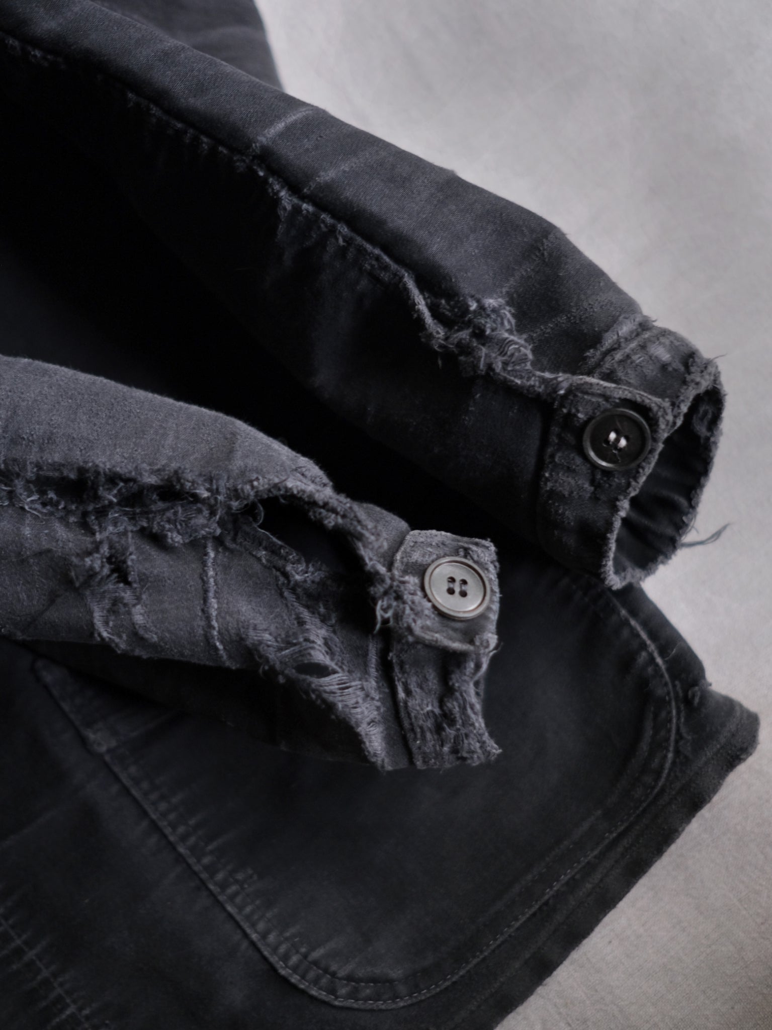 1950's "Le Mont St Michel" French Black Moleskin Work Jacket / 法國工作外套