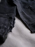 1950's "Le Mont St Michel" French Black Moleskin Work Jacket / 法國工作外套