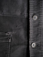 1950's "Le Mont St Michel" French Black Moleskin Work Jacket / 法國工作外套