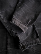 1950's "Le Mont St Michel" French Black Moleskin Work Jacket / 法國工作外套