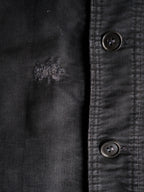 1950's "Le Mont St Michel" French Black Moleskin Work Jacket / 法國工作外套