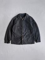 1940’s "Le Rustic" French Black Moleskin Work Jacket / 法國黑色工作外套