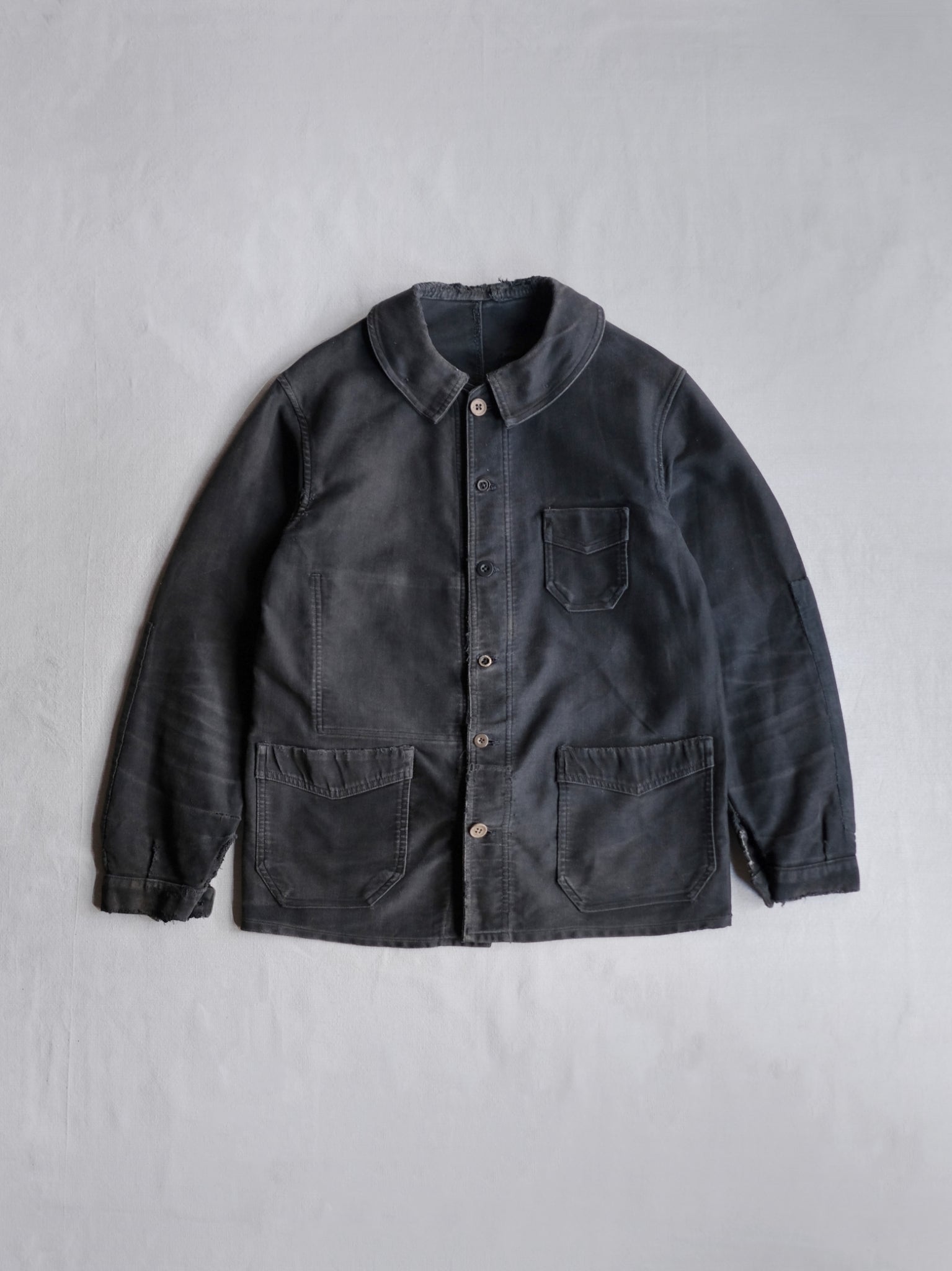 1940’s "Le Rustic" French Black Moleskin Work Jacket / 法國黑色工作外套