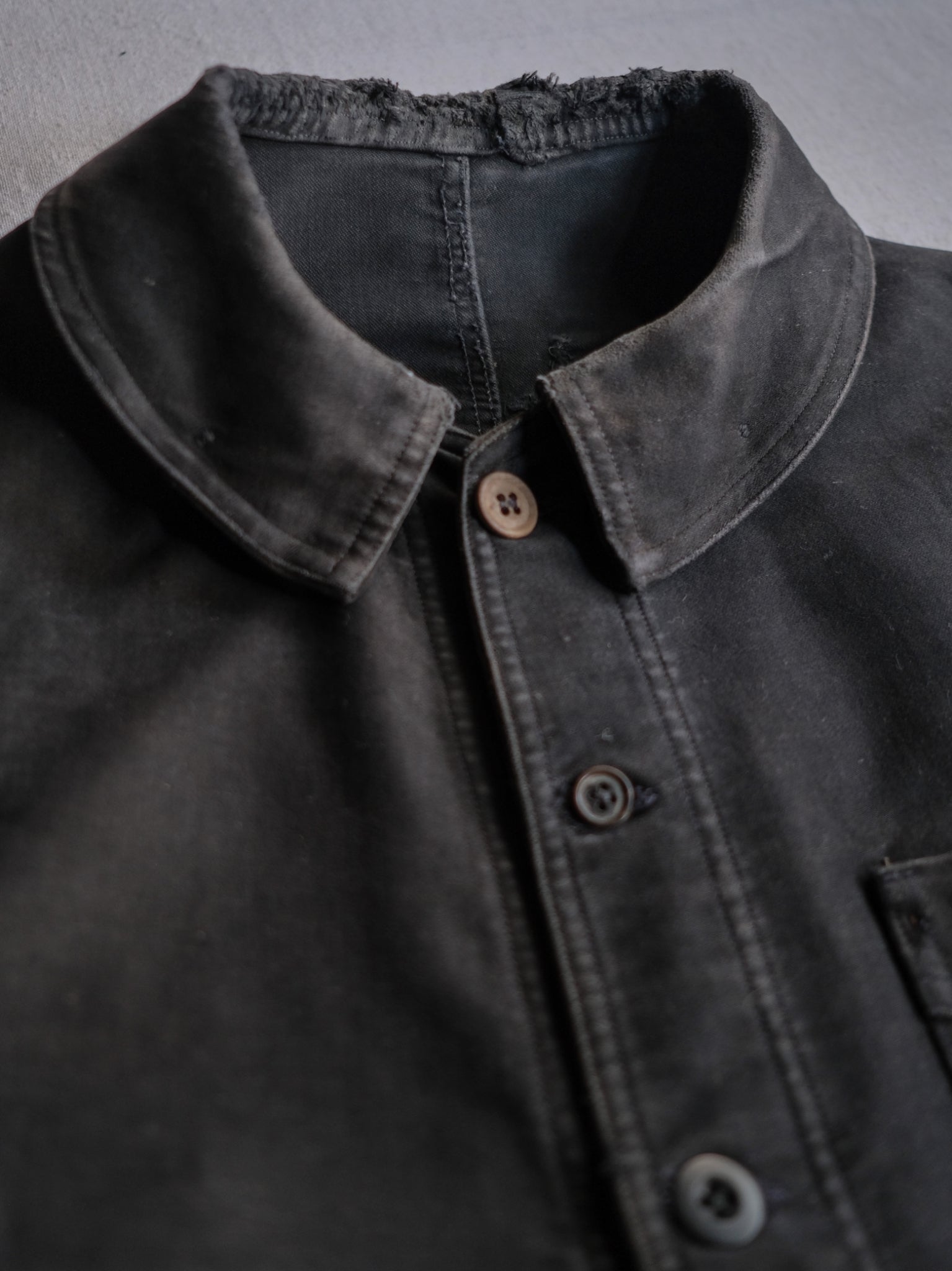 1940’s "Le Rustic" French Black Moleskin Work Jacket / 法國黑色工作外套