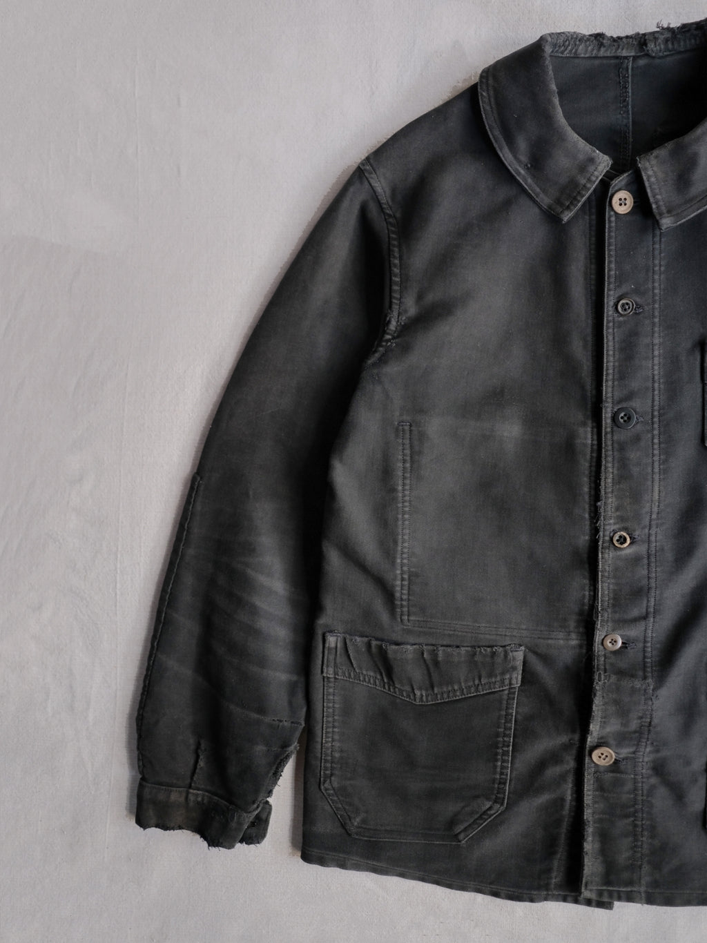 1940’s "Le Rustic" French Black Moleskin Work Jacket / 法國黑色工作外套