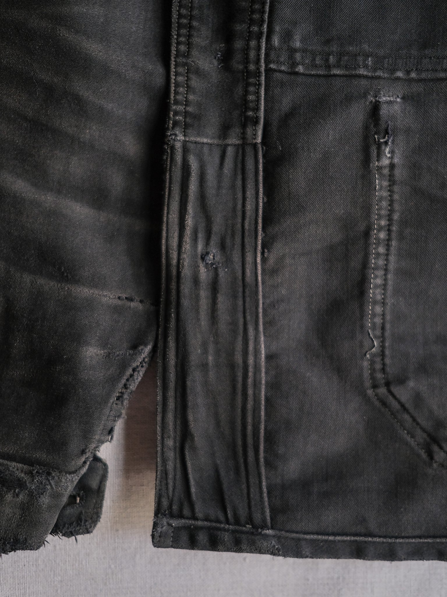1940’s "Le Rustic" French Black Moleskin Work Jacket / 法國黑色工作外套