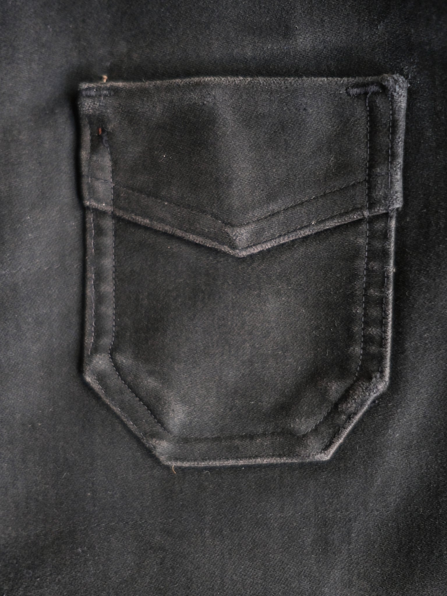 1940’s "Le Rustic" French Black Moleskin Work Jacket / 法國黑色工作外套