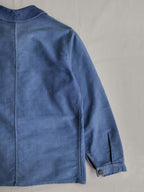 1940's "Le Mont St Michel" French Blue Moleskin Work Jacket / French work jacket 