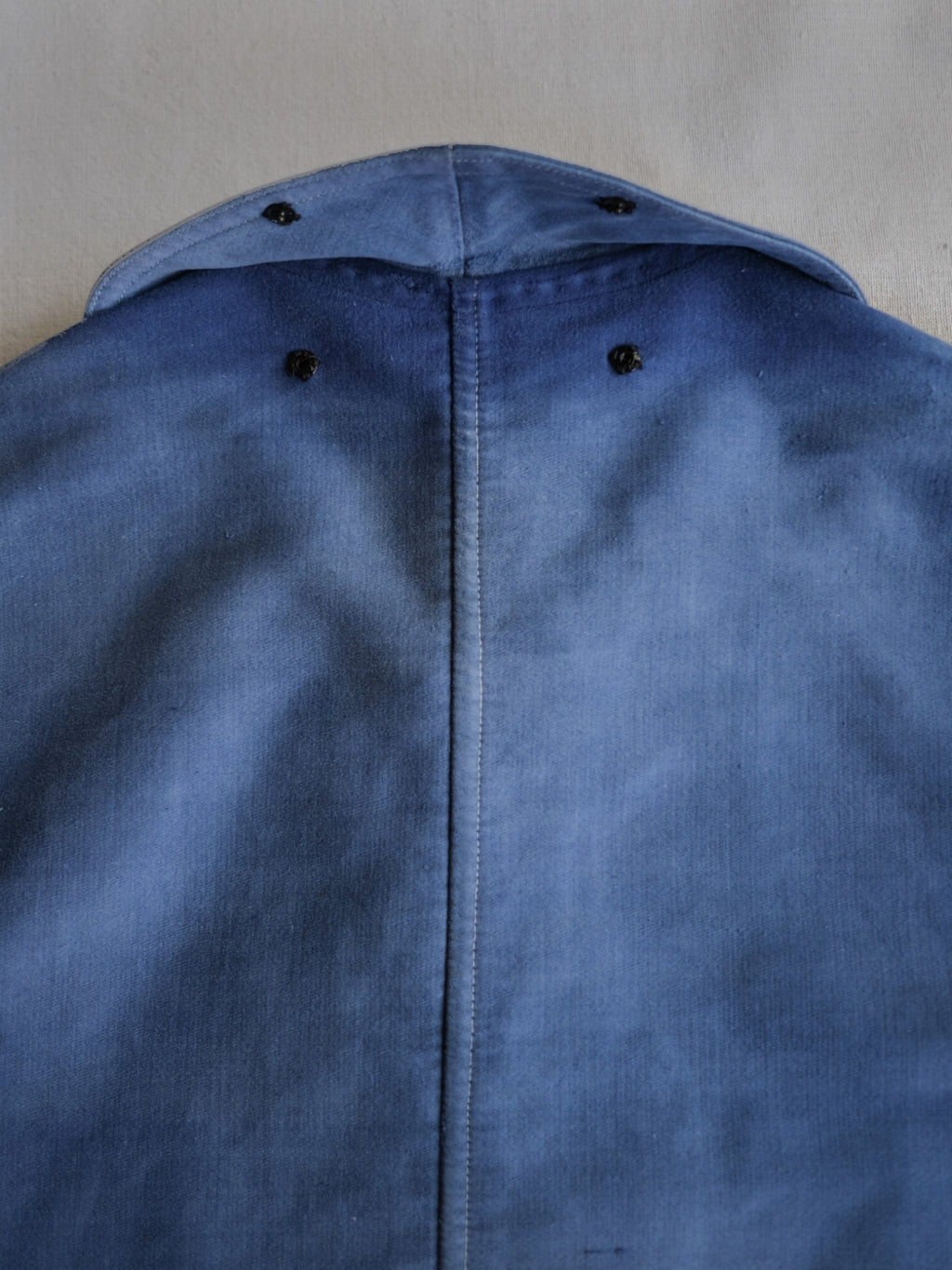 1940's "Le Mont St Michel" French Blue Moleskin Work Jacket / French work jacket 