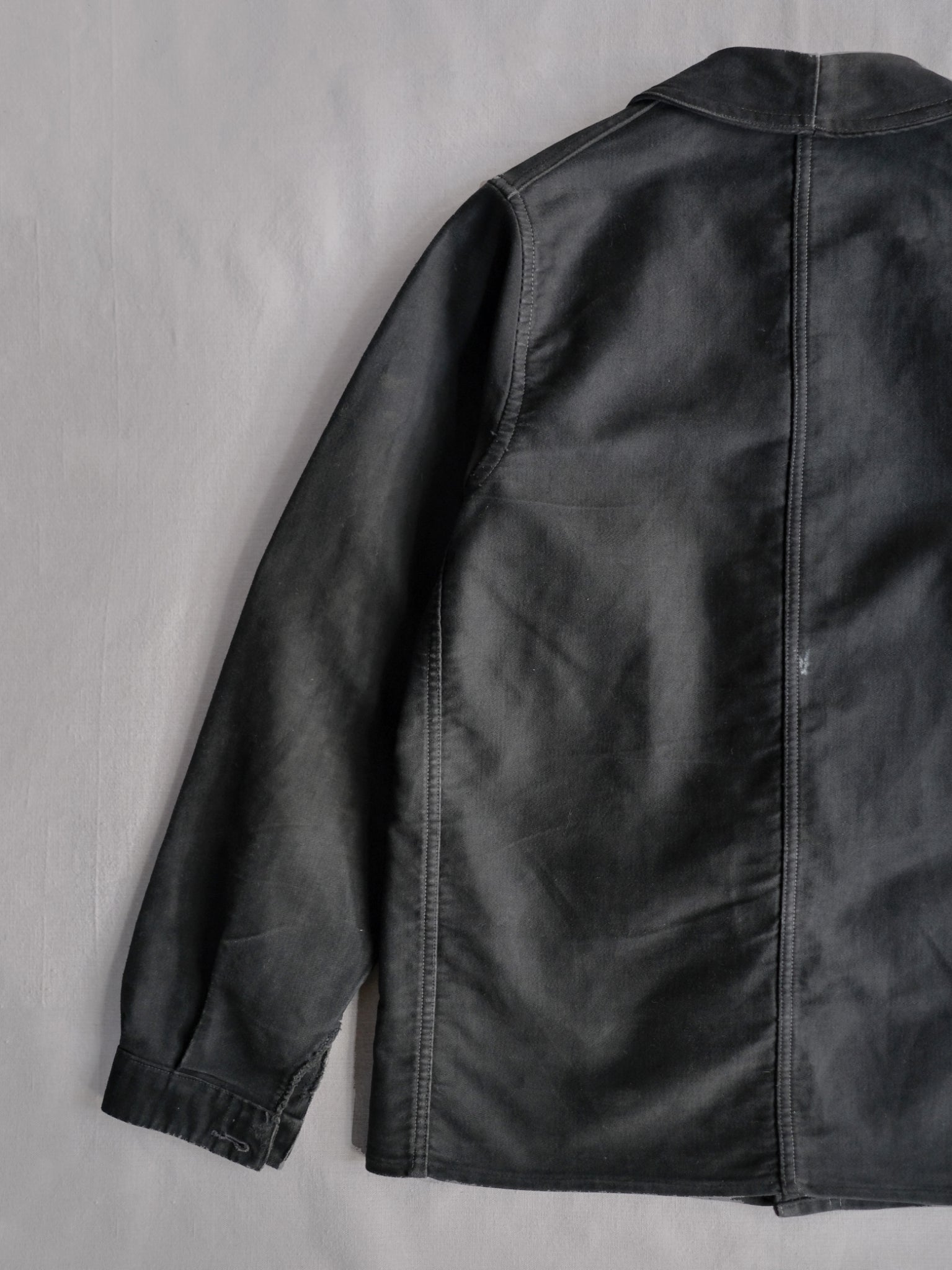 1940’s French Black Moleskin Work Jacket / 法國黑色工作外套