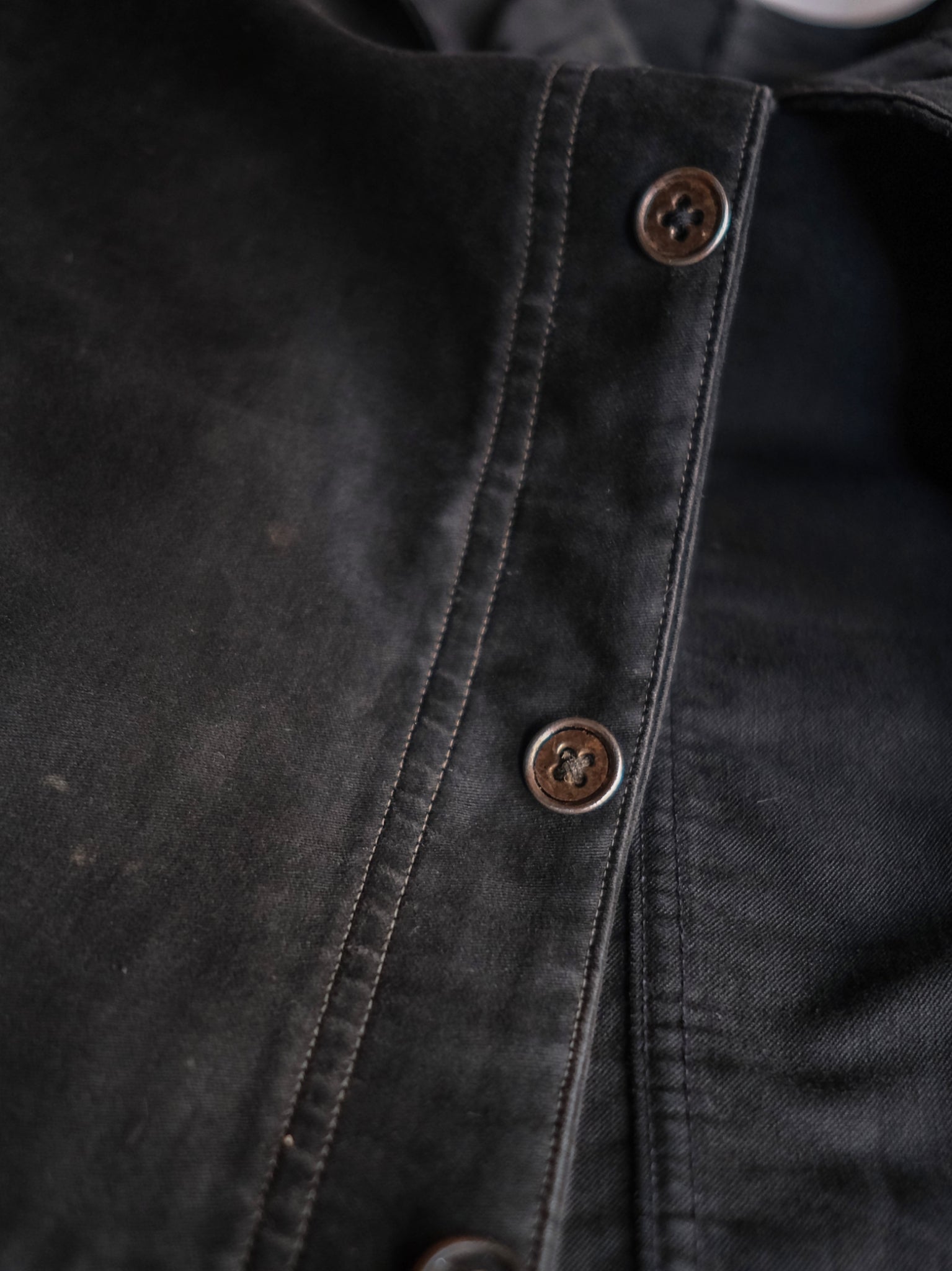 1940’s French Black Moleskin Work Jacket / 法國黑色工作外套