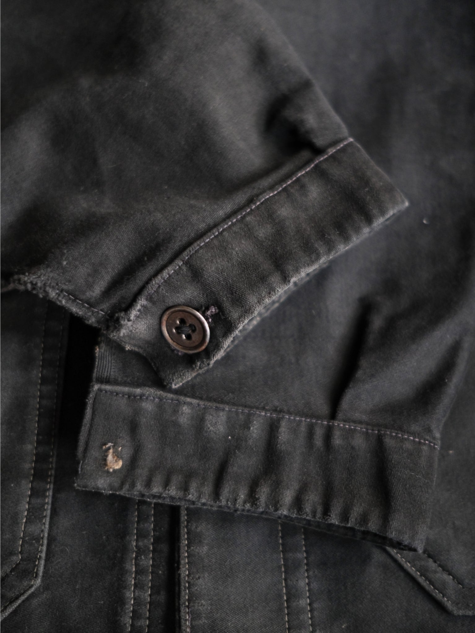 1940’s French Black Moleskin Work Jacket / 法國黑色工作外套