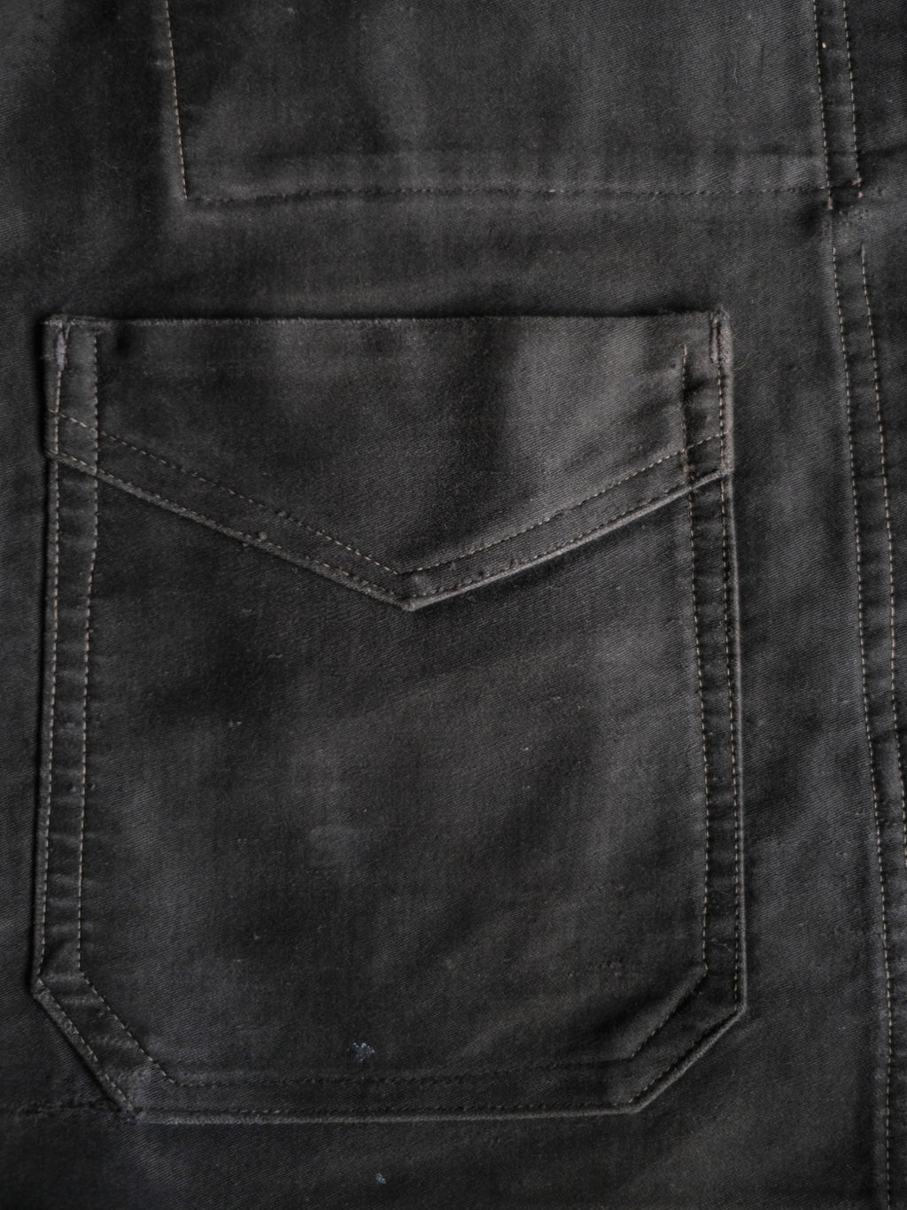 1940’s French Black Moleskin Work Jacket / 法國黑色工作外套