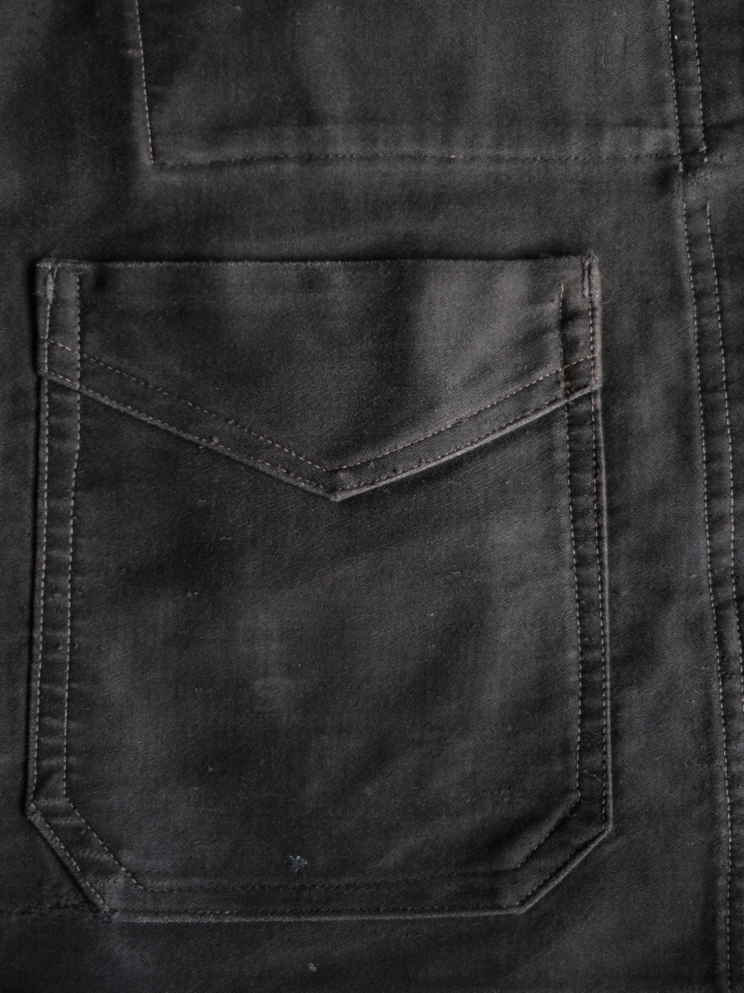 1940’s French Black Moleskin Work Jacket / 法國黑色工作外套