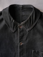 1940’s French Black Moleskin Work Jacket / 法國黑色工作外套