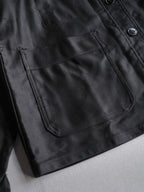1950’s "Adolphe Lafont" Black Moleskin Work Jacket Deadstock / 法國黑色工作外套