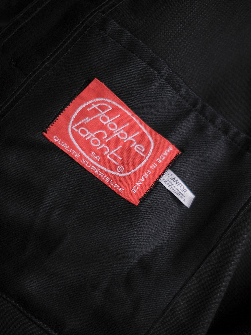 1950’s "Adolphe Lafont" Black Moleskin Work Jacket Deadstock / 法國黑色工作外套