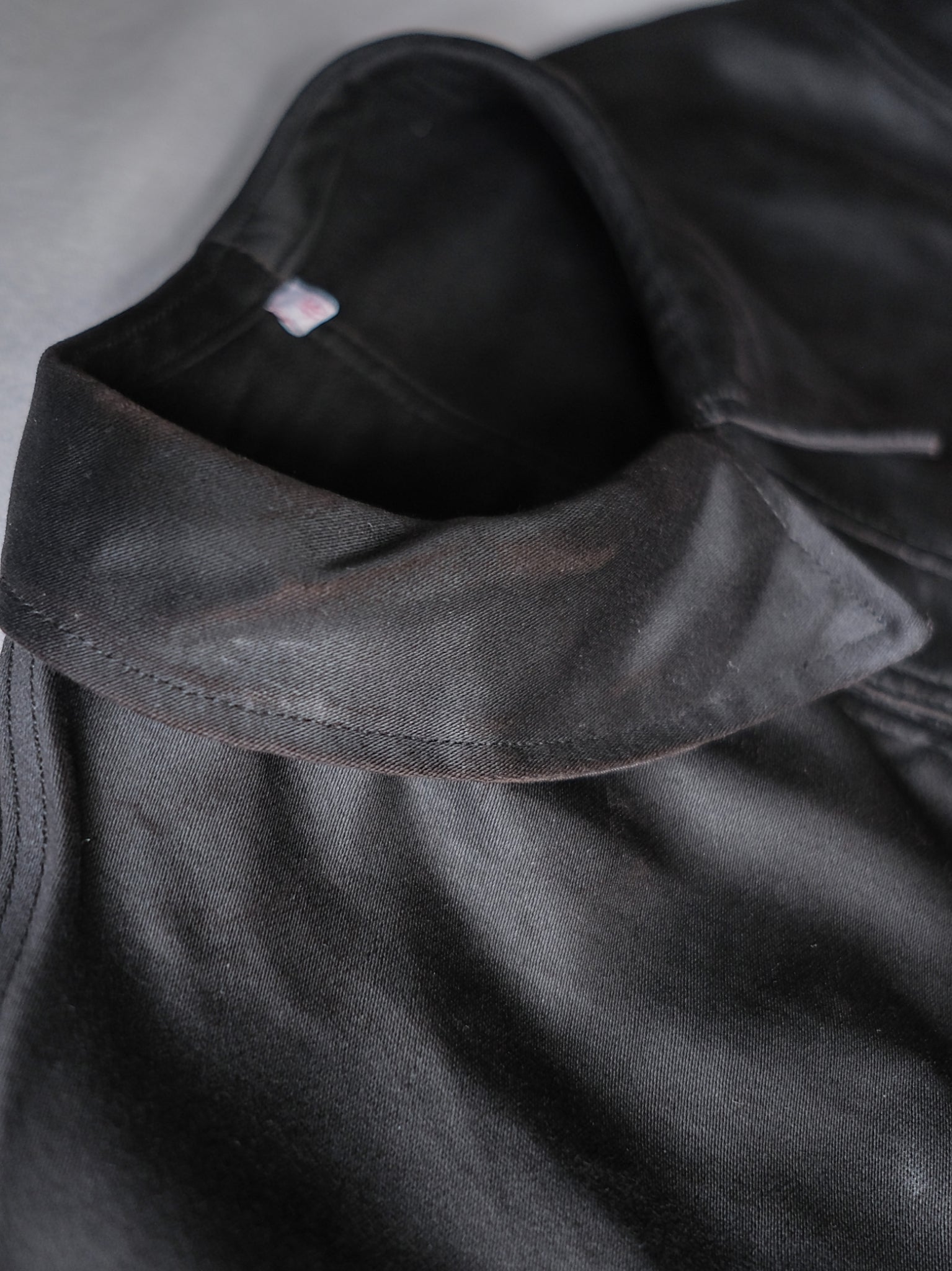 1950’s "Adolphe Lafont" Black Moleskin Work Jacket Deadstock / 法國黑色工作外套