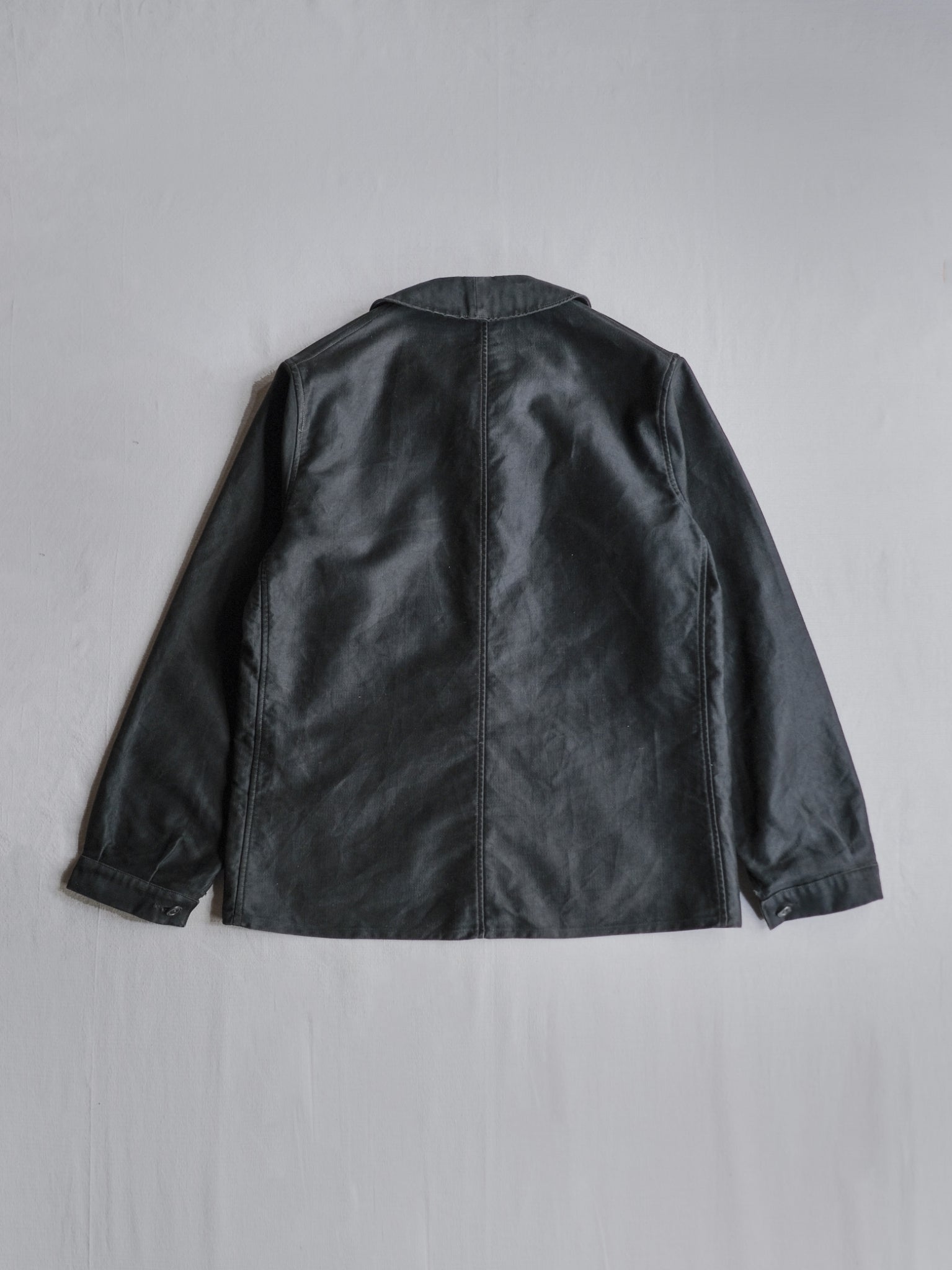 1940’s "PERRERO" French Black Moleskin Work Jacket / 法國黑色工作外套