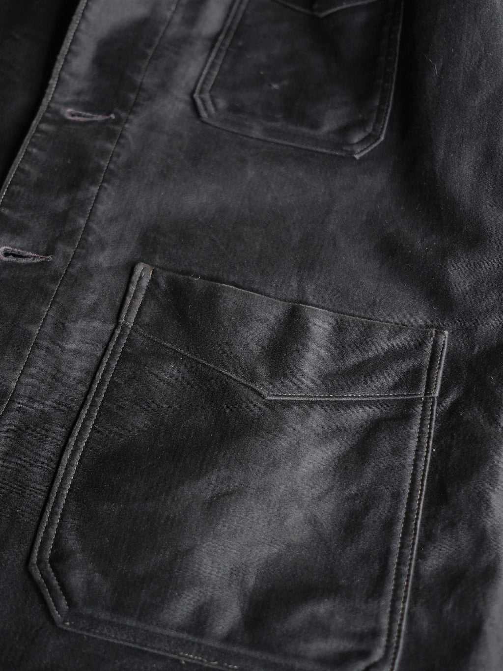 1940’s "PERRERO" French Black Moleskin Work Jacket / 法國黑色工作外套