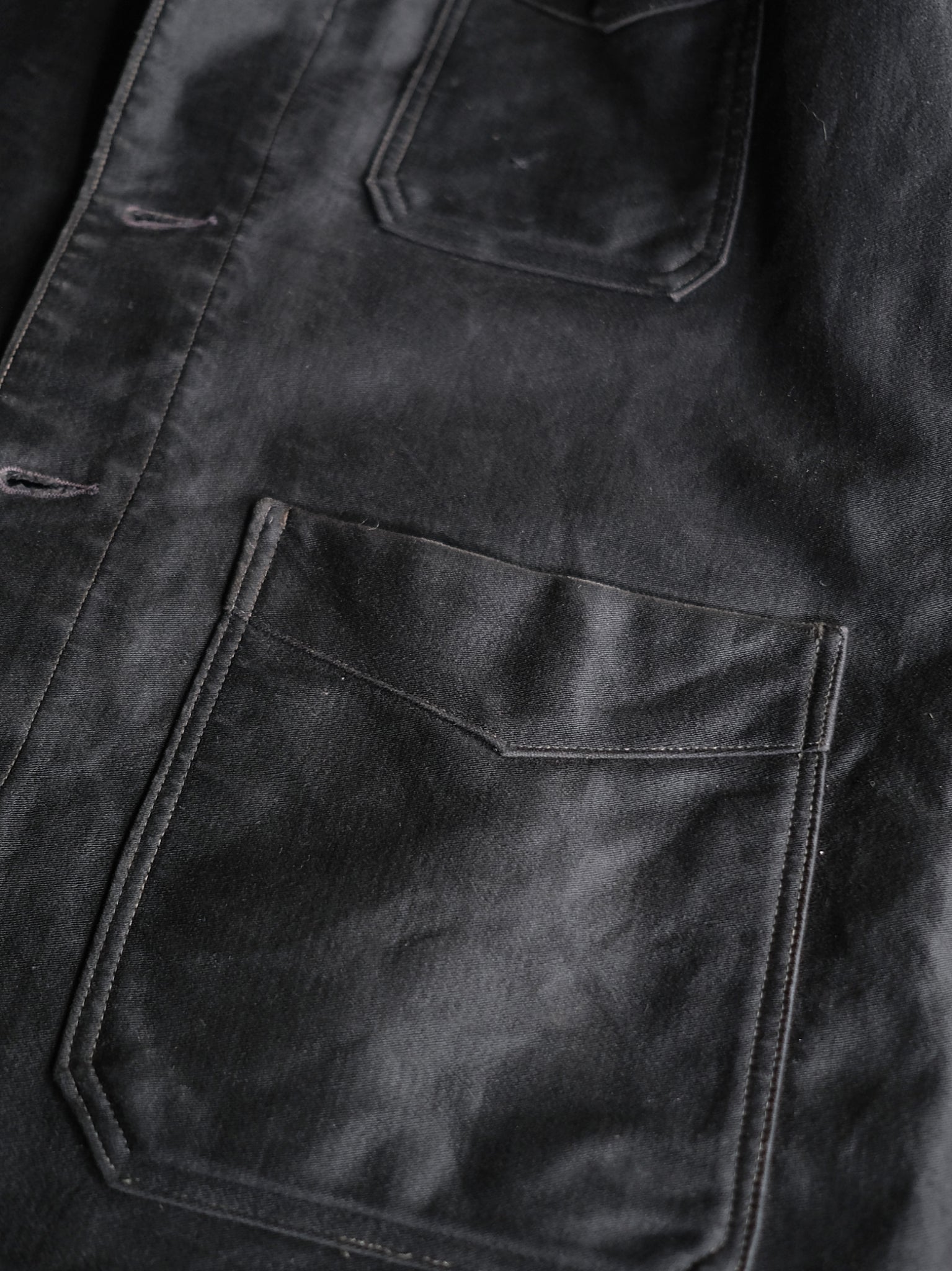 1940’s "PERRERO" French Black Moleskin Work Jacket / 法國黑色工作外套