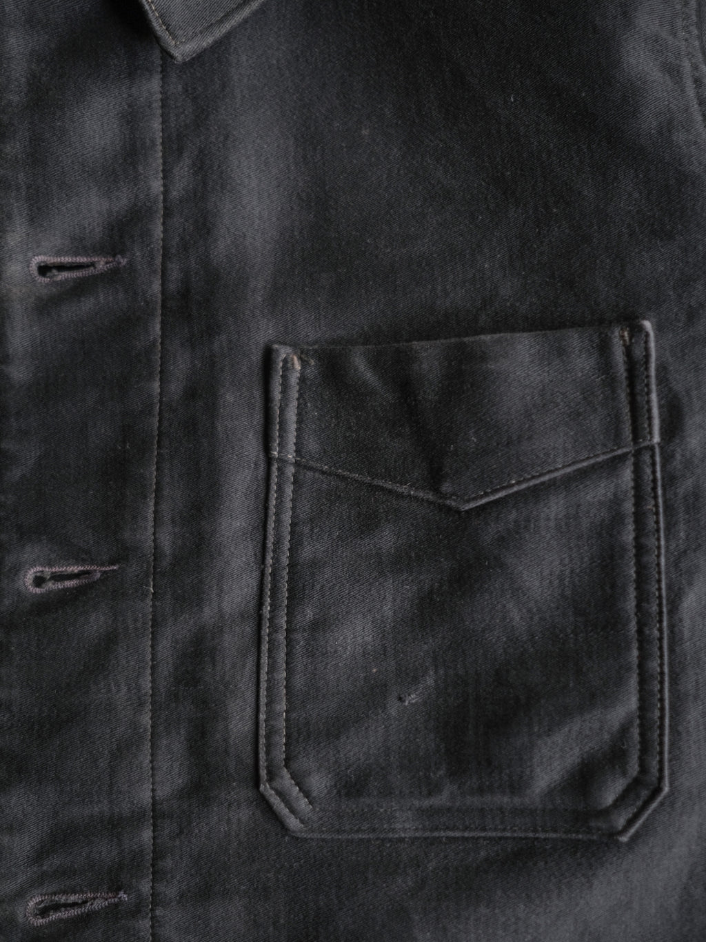 1940’s "PERRERO" French Black Moleskin Work Jacket / 法國黑色工作外套