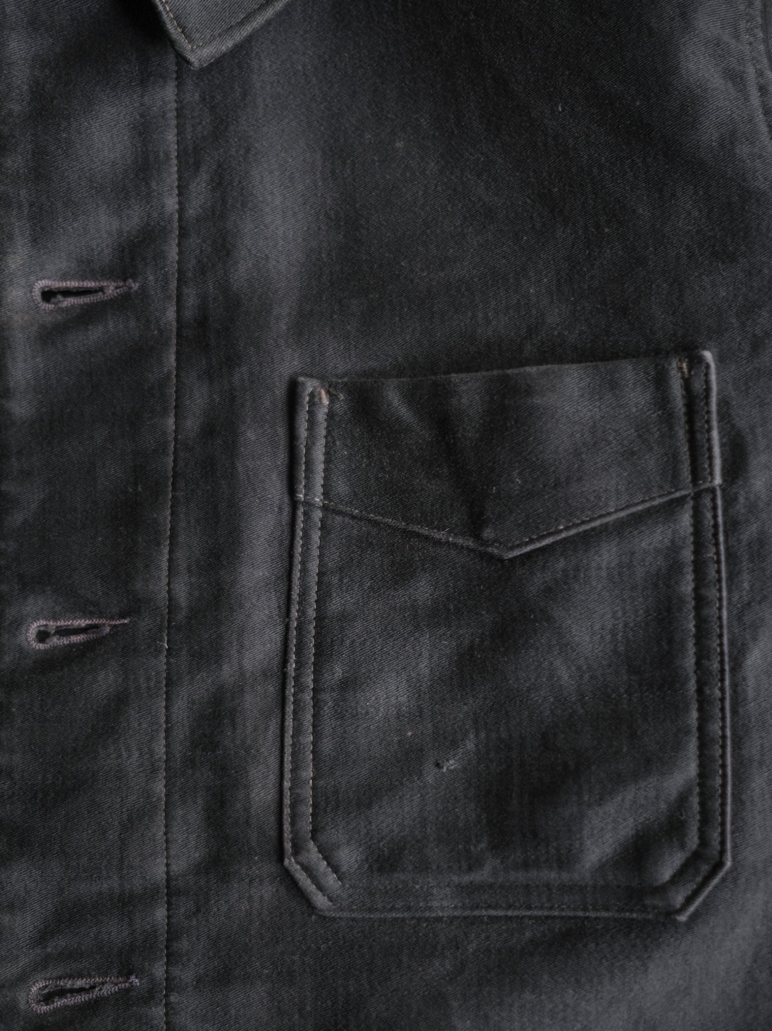 1940’s "PERRERO" French Black Moleskin Work Jacket / 法國黑色工作外套