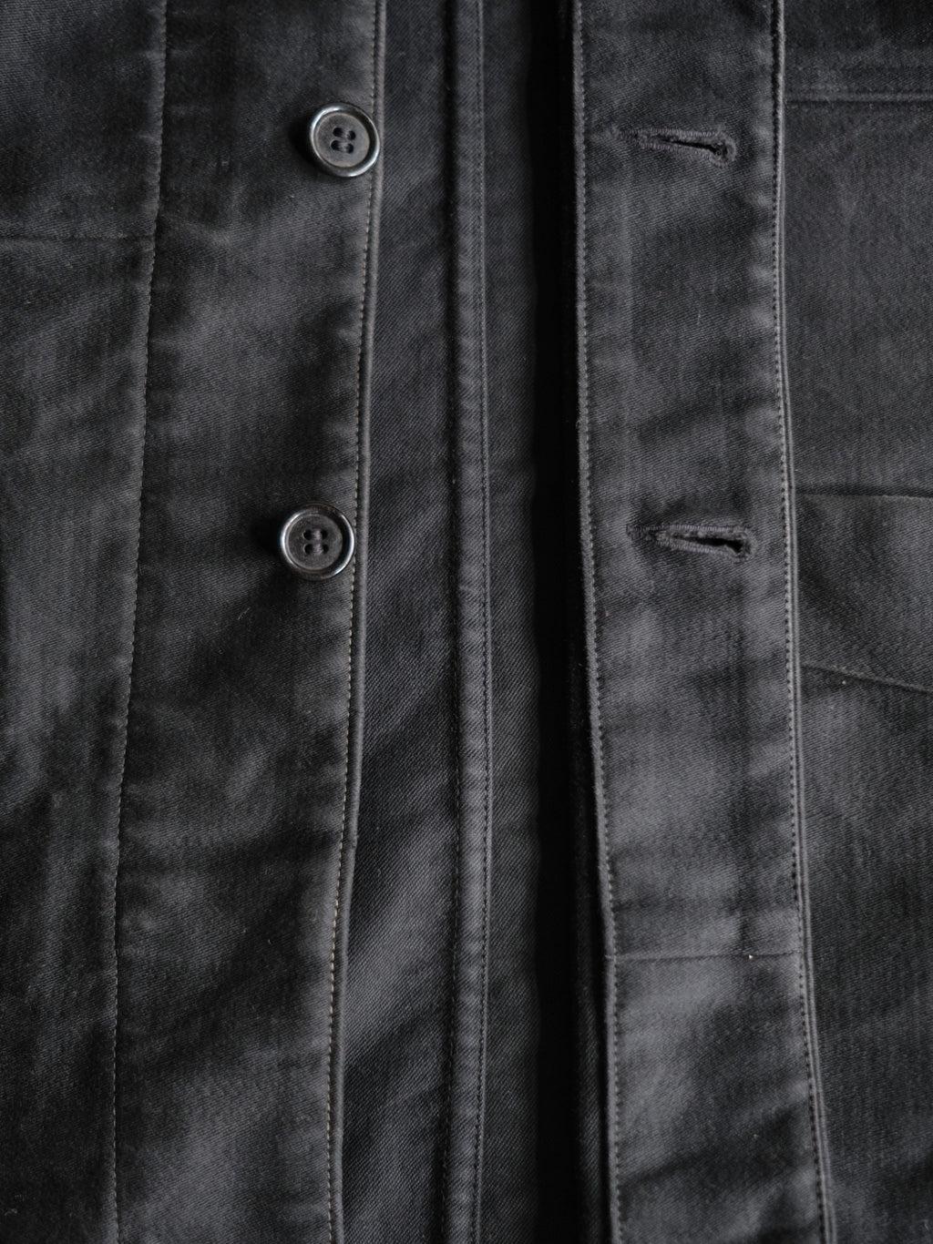 1940’s "PERRERO" French Black Moleskin Work Jacket / 法國黑色工作外套