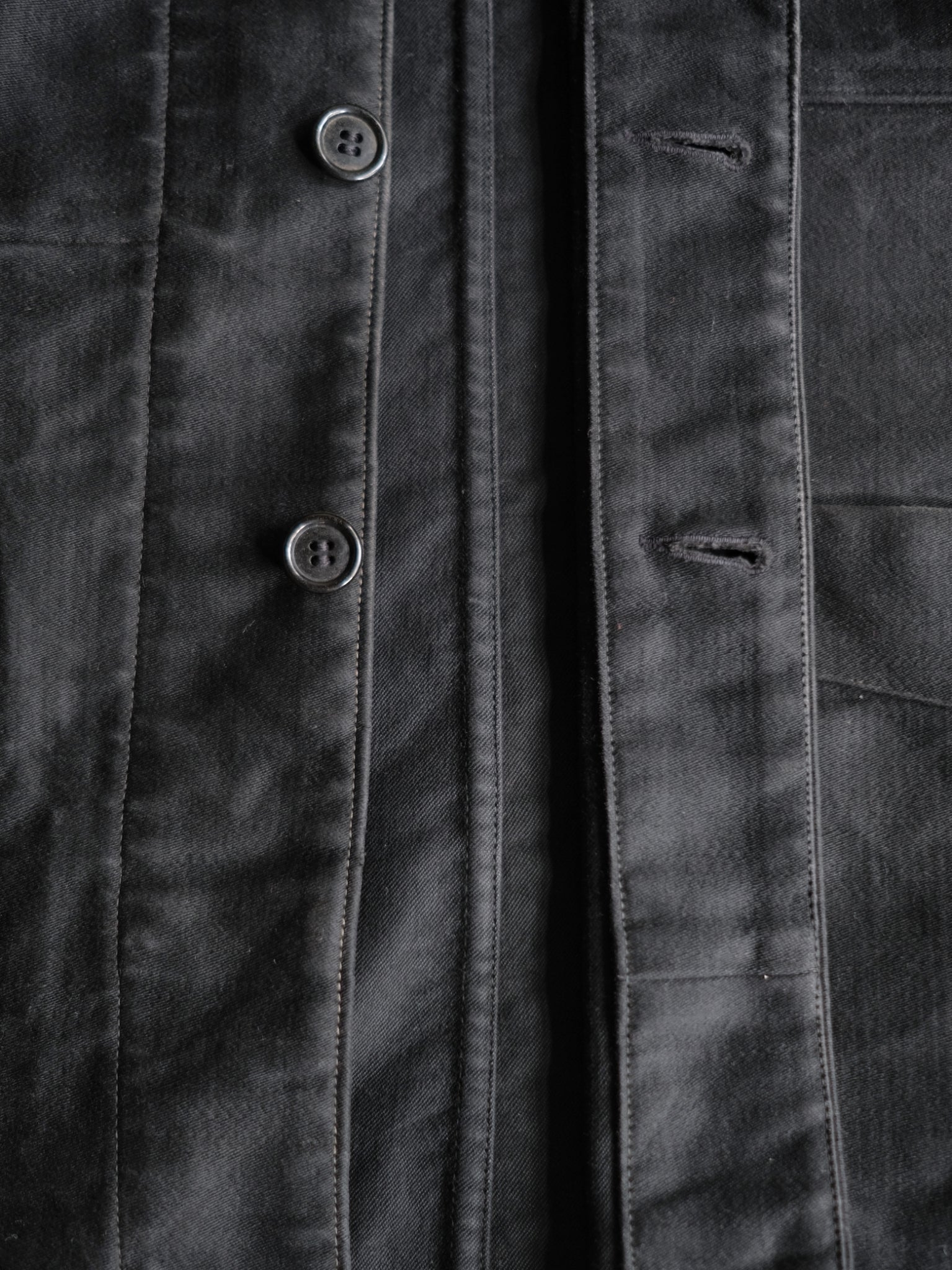 1940’s "PERRERO" French Black Moleskin Work Jacket / 法國黑色工作外套