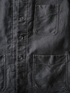 1940’s "PERRERO" French Black Moleskin Work Jacket / 法國黑色工作外套
