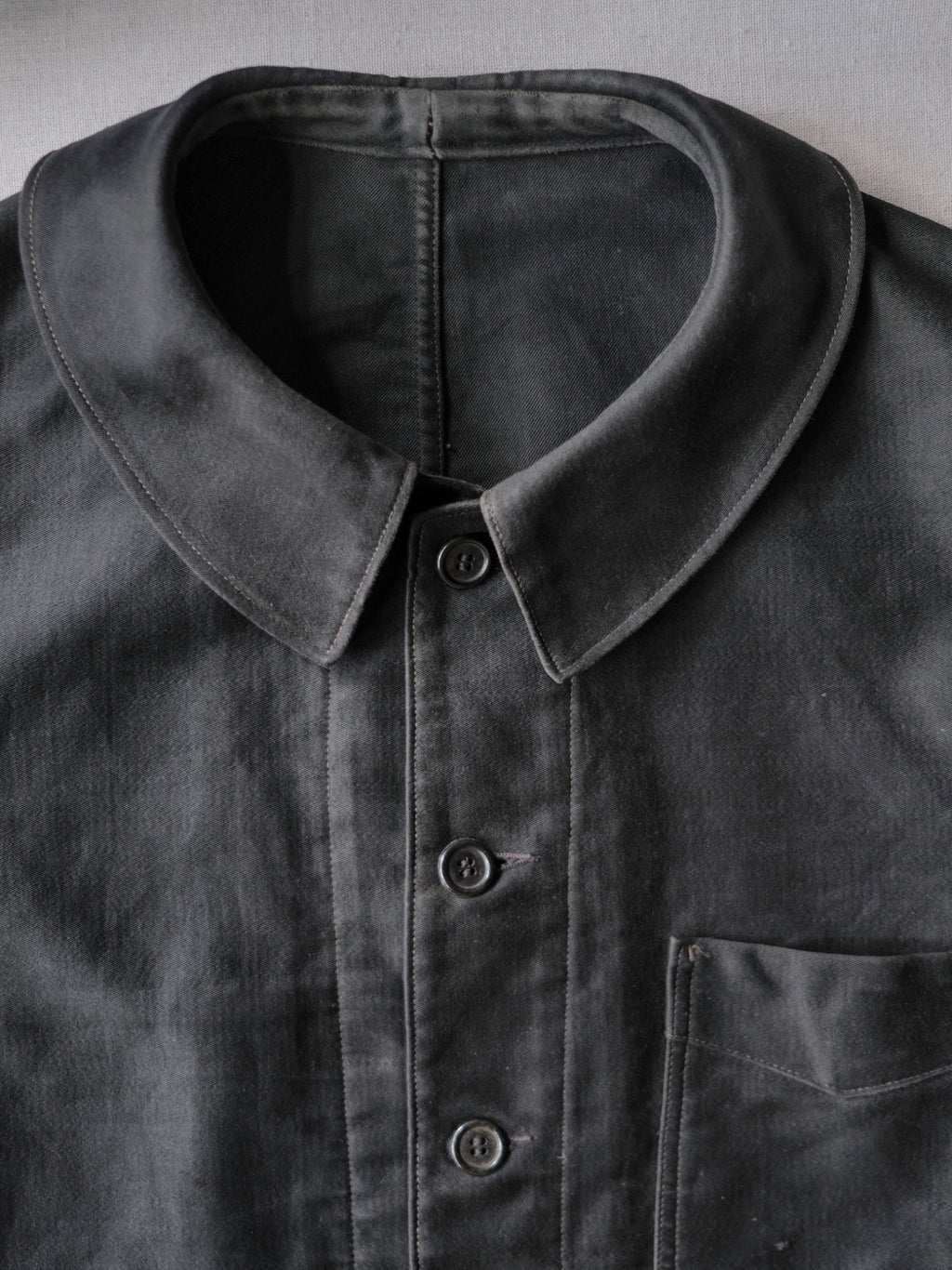 1940’s "PERRERO" French Black Moleskin Work Jacket / 法國黑色工作外套