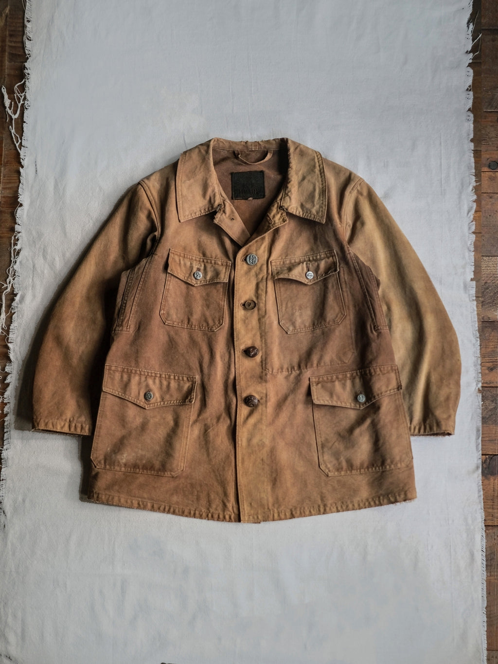 1940's "IMPERMÈABLES" French Canvas Hunting Jacket / 法國 帆布狩獵外套