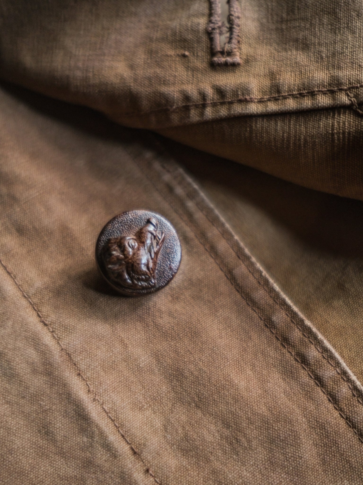 1940's "IMPERMÈABLES" French Canvas Hunting Jacket 