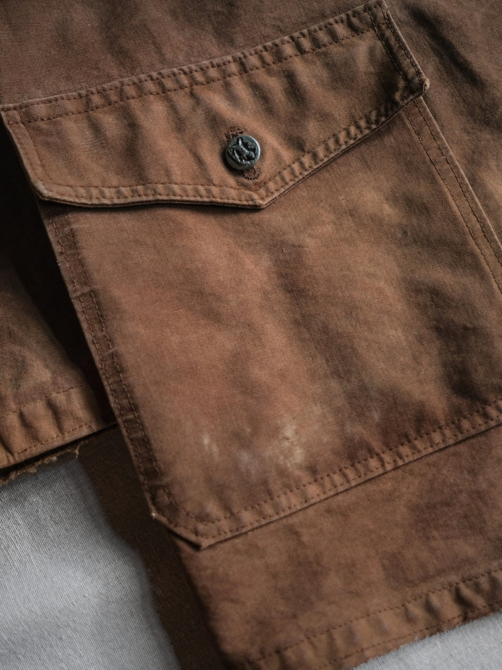 1940's "IMPERMÈABLES" French Canvas Hunting Jacket / 法國 帆布狩獵外套