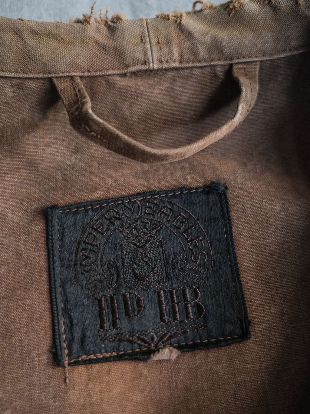 1940's "IMPERMÈABLES" French Canvas Hunting Jacket / 法國 帆布狩獵外套