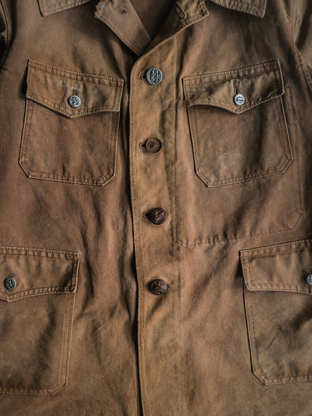 1940's "IMPERMÈABLES" French Canvas Hunting Jacket / 法國 帆布狩獵外套