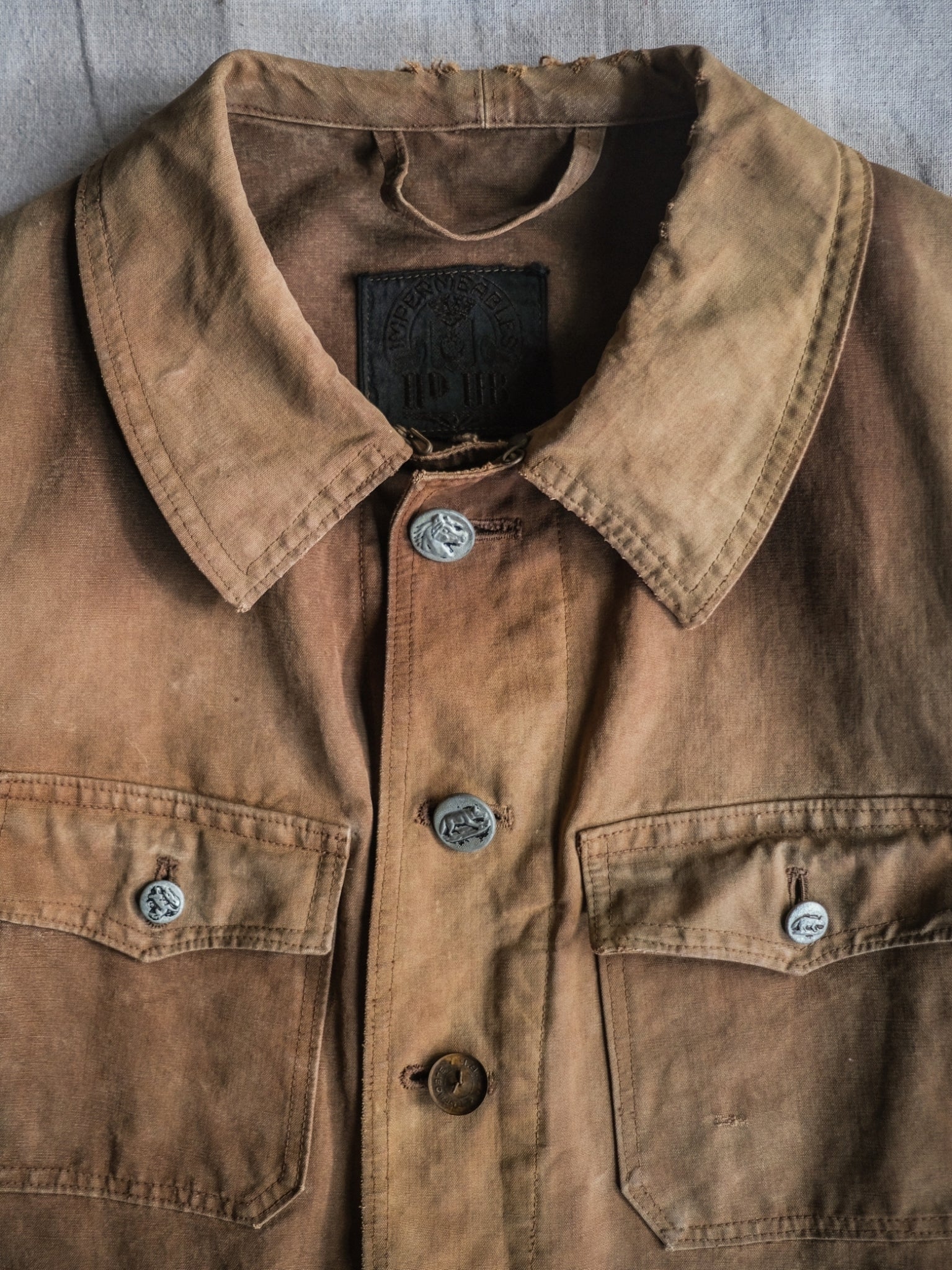 1940's "IMPERMÈABLES" French Canvas Hunting Jacket / 法國 帆布狩獵外套