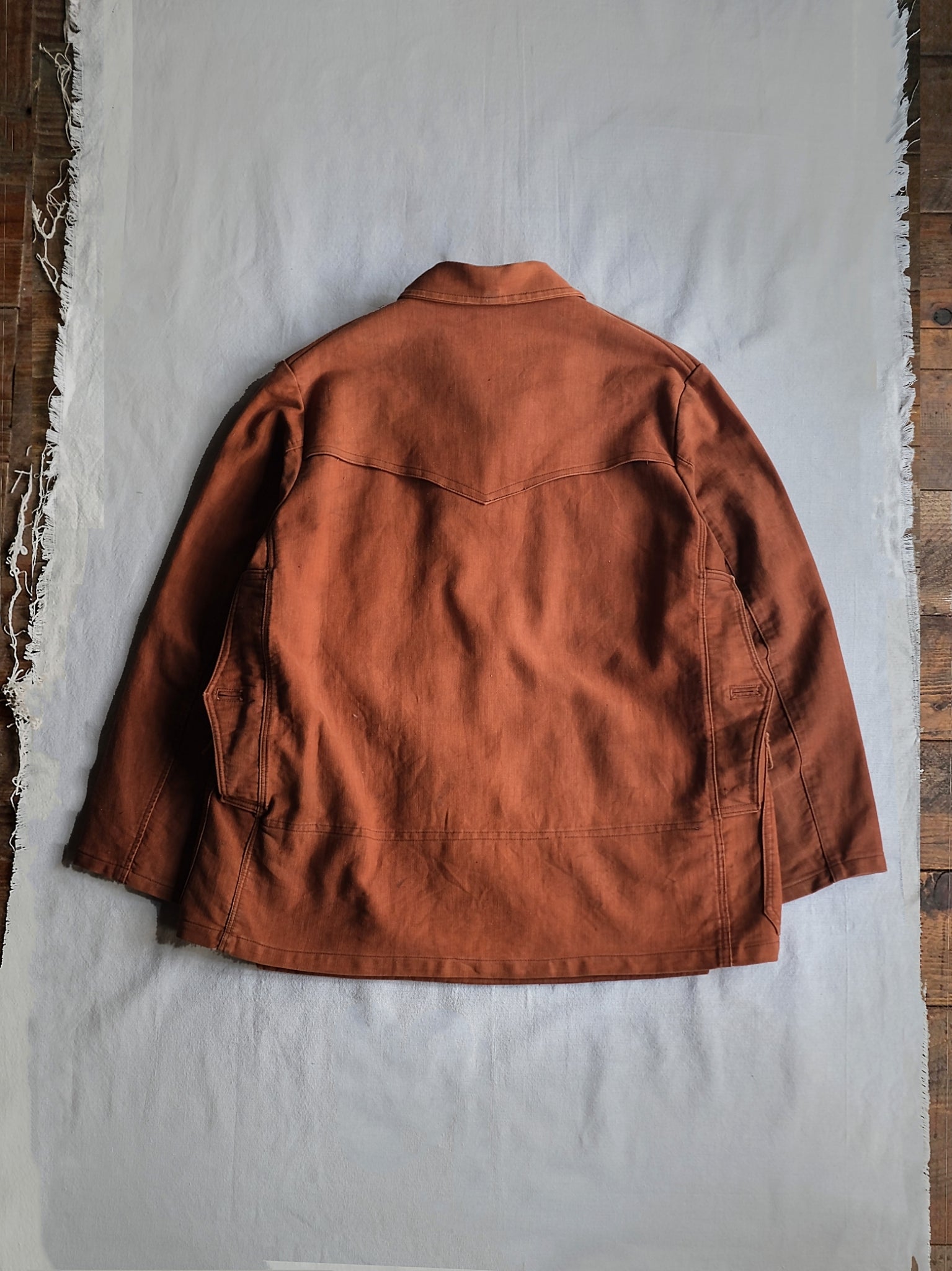 1930's French Brick Red Moleskin Hunting Jacket / 法國磚紅狩獵外套
