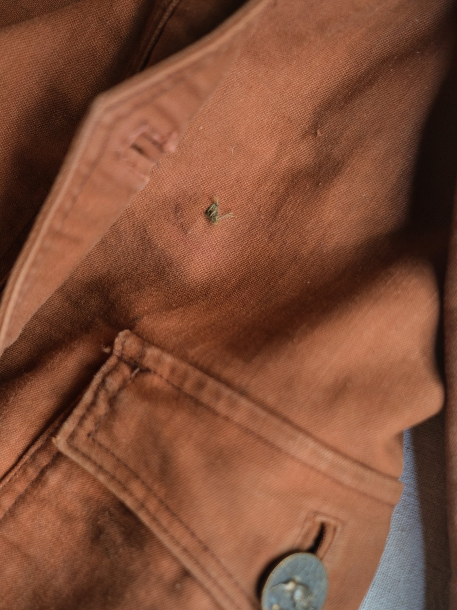 1930's French Brick Red Moleskin Hunting Jacket / 法國磚紅狩獵外套