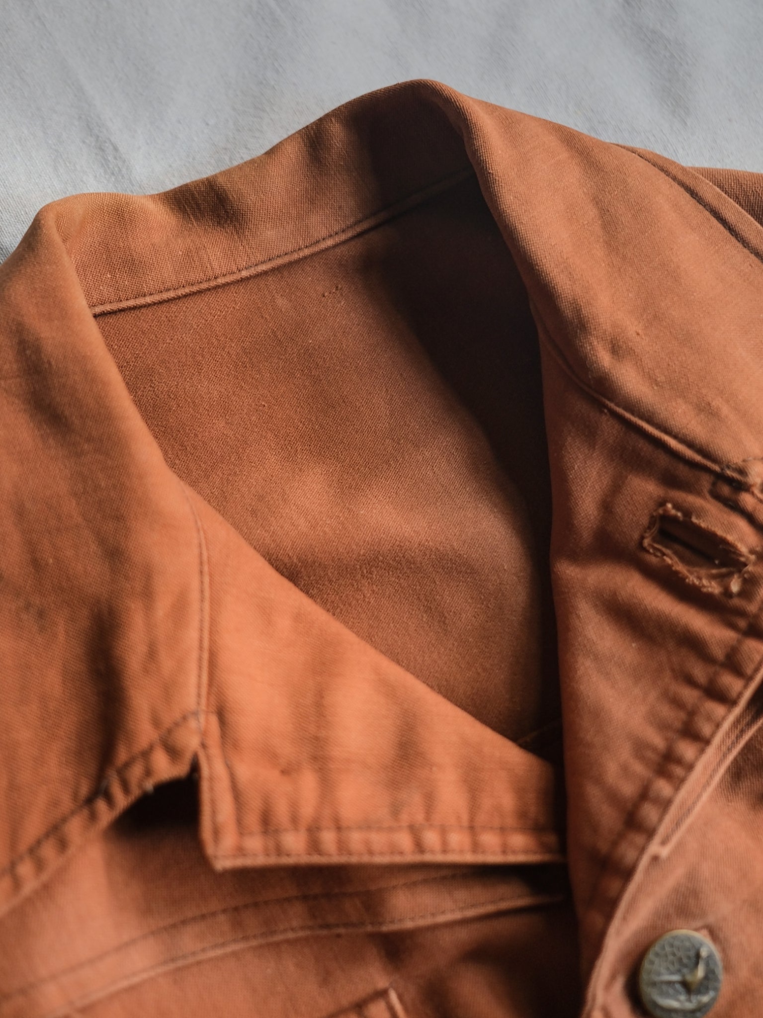 1930's French Brick Red Moleskin Hunting Jacket / 法國磚紅狩獵外套
