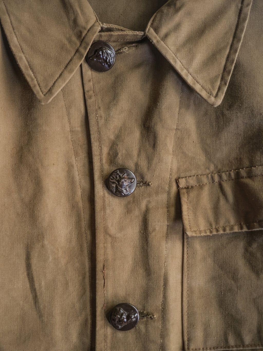 1950's French Canvas Hunting Jacket / 法國 帆布狩獵外套