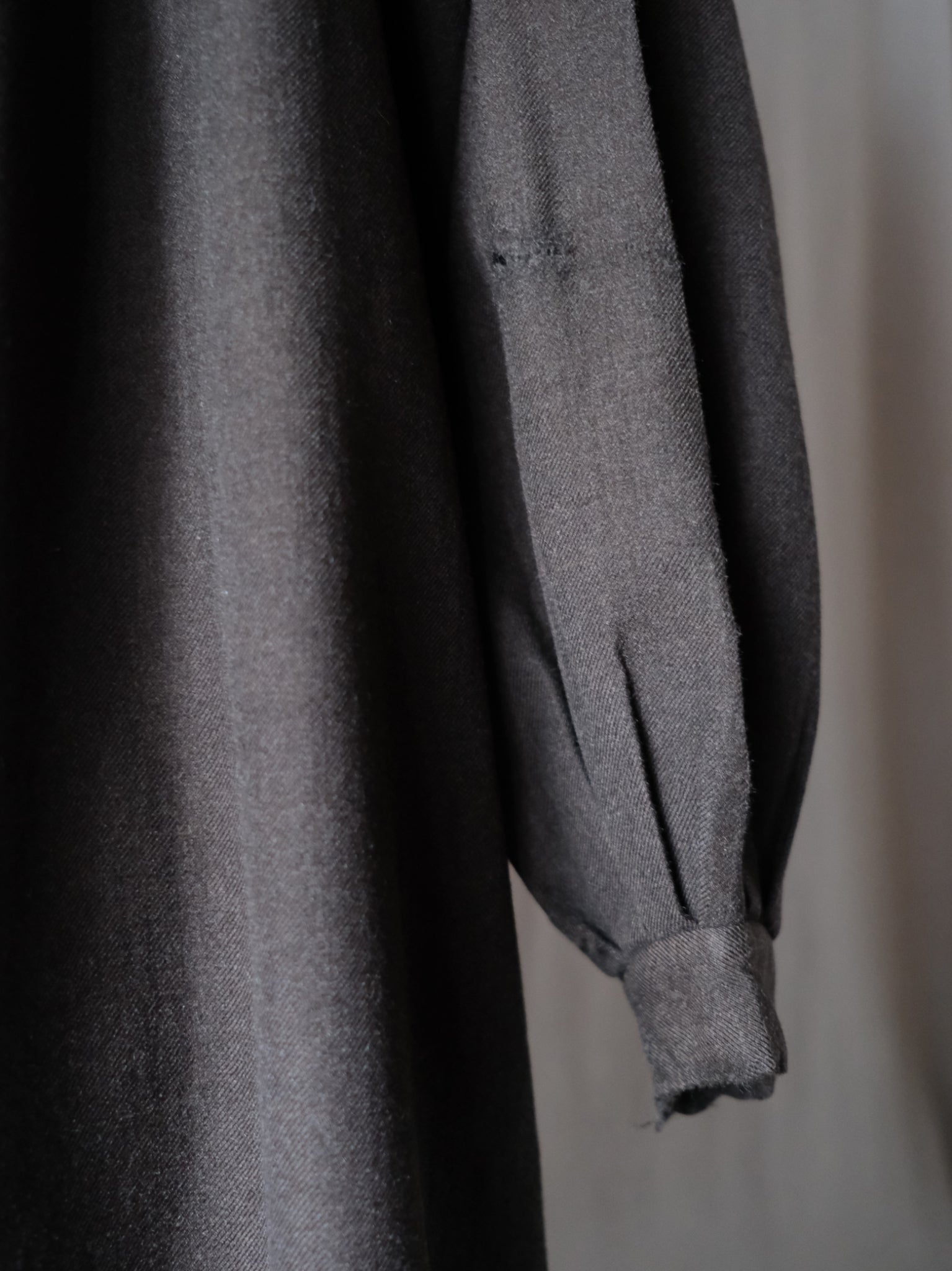 1900-10’s French Wool Twill “Biaude” Brass Chain / 法國 羊毛罩衫