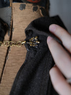 1900-10’s French Wool Twill “Biaude” Brass Chain / 法國 羊毛罩衫