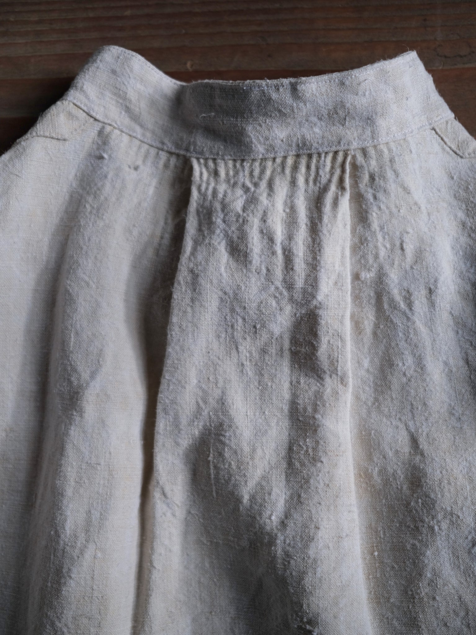 1930’s French Military Bourgeron Linen Button Up Shirt / 法國軍用亞麻鈕扣衫