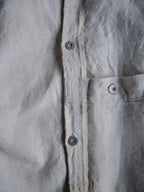 1930’s French Military Bourgeron Linen Button Up Shirt / 法國軍用亞麻鈕扣衫