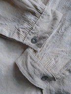 1930’s French Military Bourgeron Linen Button Up Shirt / 法國軍用亞麻鈕扣衫