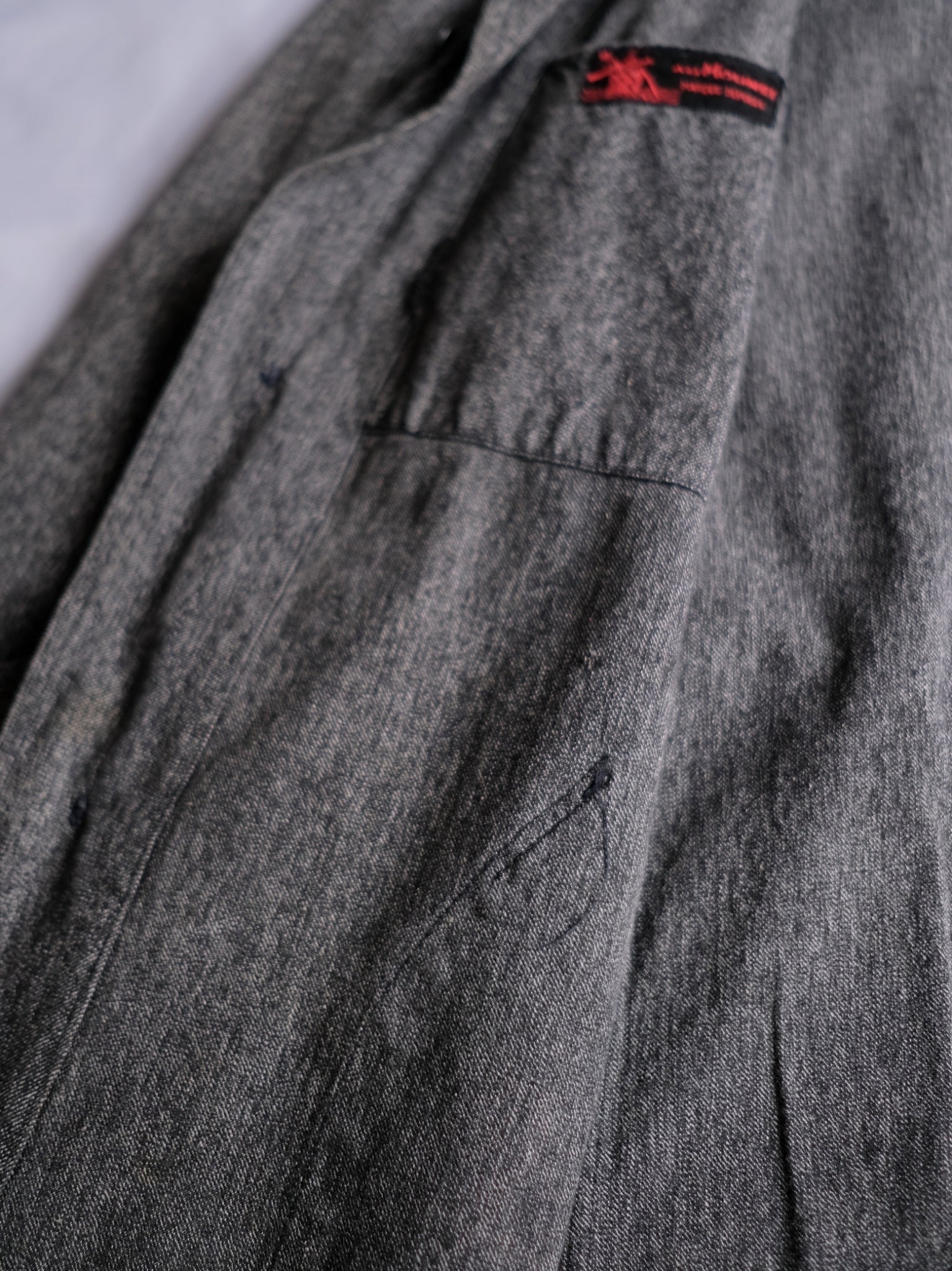 1940’s “Au Molinel” French Salt & Pepper Atelier Coat / 法國椒鹽工作大衣