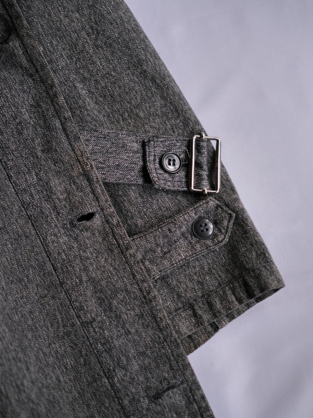 1940’s “Au Molinel” French Salt & Pepper Atelier Coat / 法國椒鹽工作大衣
